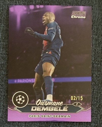 Ousmane Dembele 2024 Topps Stadium Club Chrome Purple /15