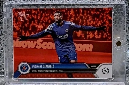Ousmane Dembele 2025 Topps Now Red /10