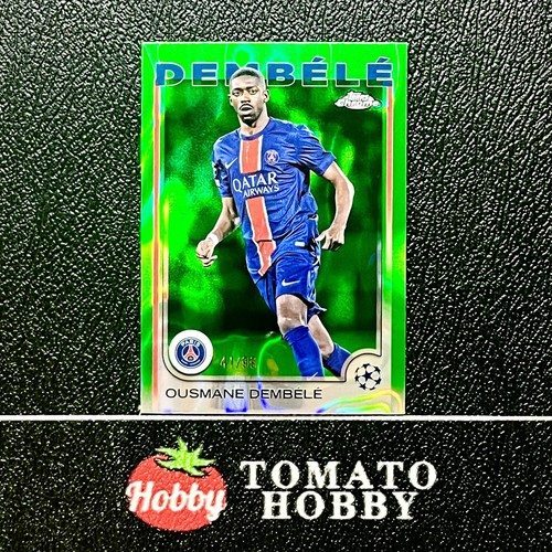 Ousmane Dembélé 2024 Topps Chrome Lava Verde Refractor /99