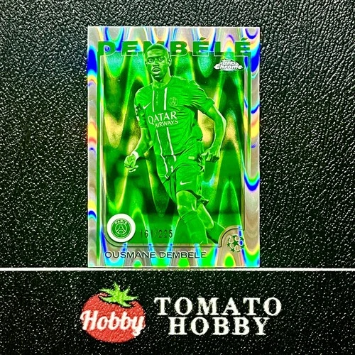 Ousmane Dembélé 2024 Topps Chrome Night Vision Raywave Refractor /225