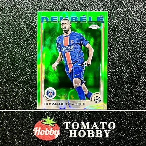 Ousmane Dembélé 2024 Topps Chrome UEFA Green Lava Refractor /99