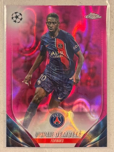 Ousmane Dembélé 2023 Topps Cromo UEFA Rosa Refractor Lava