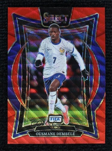 Ousmane Dembélé 2024 Panini Select FIFA Red Wave Prizm 56/59