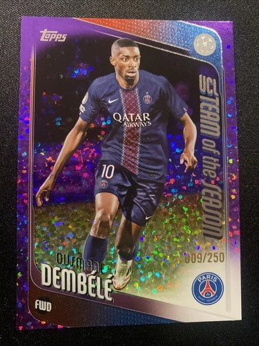 Ousmane Dembélé 2026 Topps UEFA Purple Sparkle /250