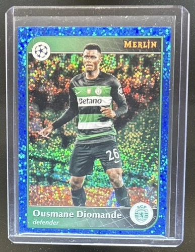 Ousmane Diomande 2024 Topps Merlin Chrome Blue Speckle Refractor /150