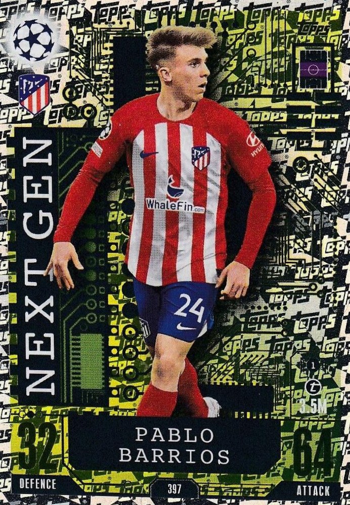 Pablo Barrios 2023 Topps Match Attax UEFA Club Competitions