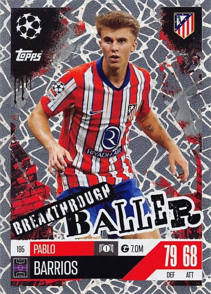 Pablo Barrios 2024 Topps Match Attax UEFA Club Competitions Extra