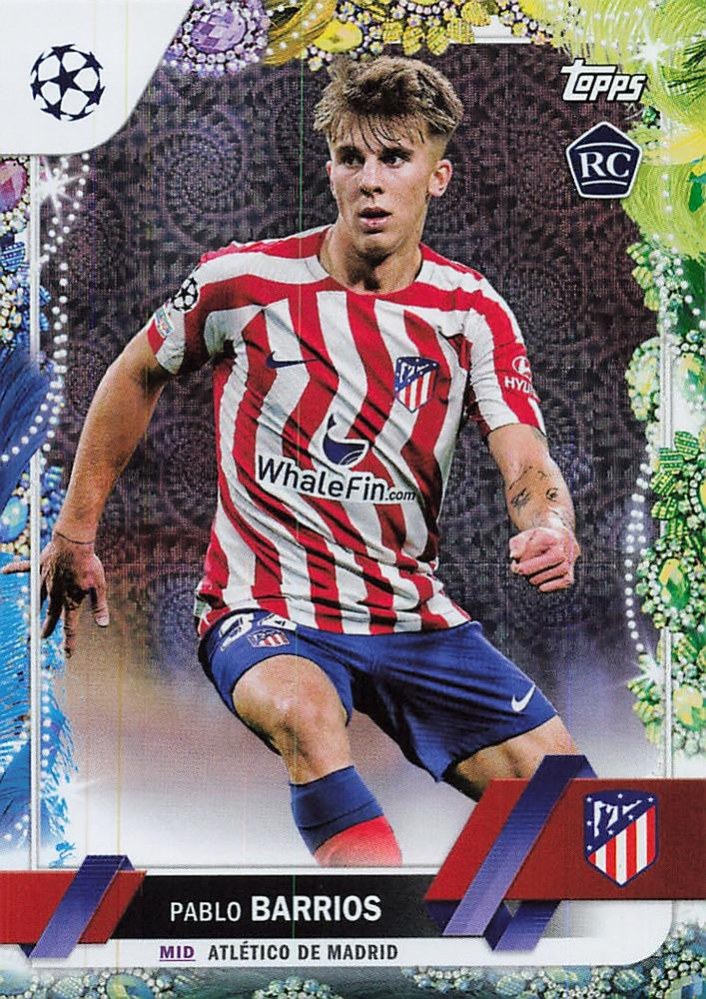 Pablo Barrios 2022 Topps UEFA Club Competitions Carnaval Edition