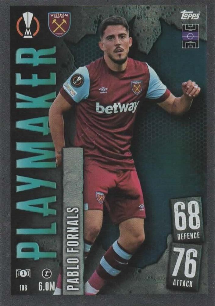 Pablo Fornals 2023 Topps Match Attax UEFA Club Competitions