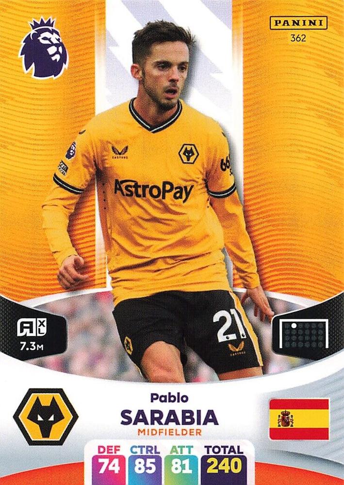 Pablo Sarabia 2024 Panini Adrenalyn XL Premier League