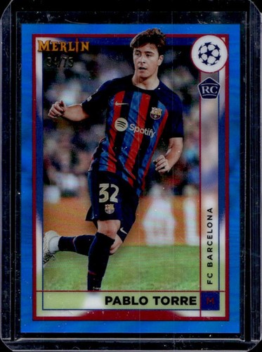 Pablo Torre 2022 Topps Merlin Chrome Blue Refractor /75
