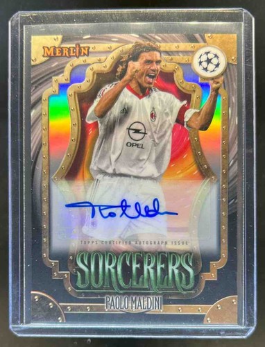 Paolo Maldini 2023 Topps Chrome Merlin UEFA