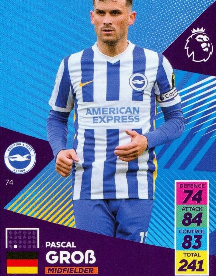 Pascal Gross 2021 Panini Adrenalyn XL Premier League