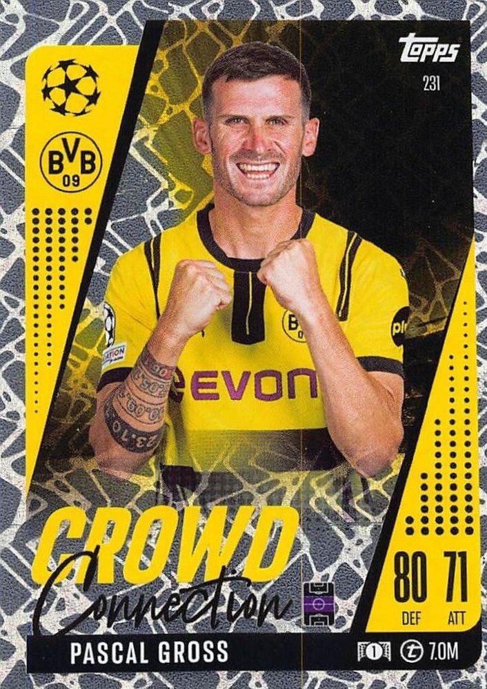 Pascal Gross 2024 Topps Match Attax UEFA Club Competitions Extra