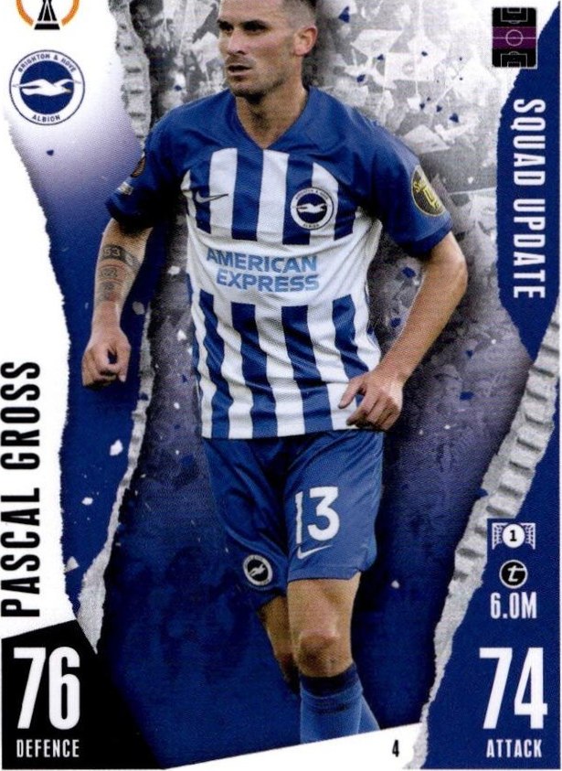 Pascal Gross 2023 Topps Match Attax UEFA Club Competitions Extra
