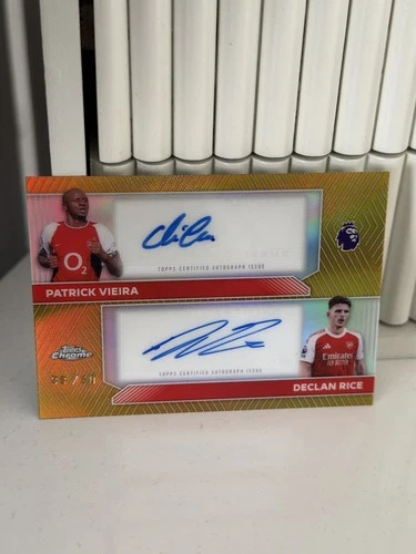 Patrick Vieira & Declan Rice 2025 Topps Chrome Gold /50