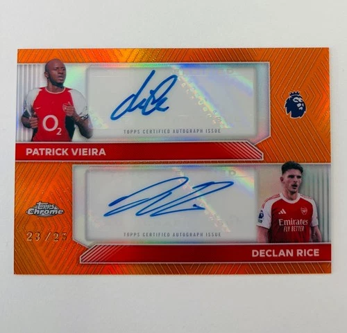 Patrick Vieira / Declan Rice 2025 Topps Chrome Premier League /25