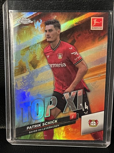 Patrik Schick 2023 Topps Chrome Bundesliga Gold Refractor /50