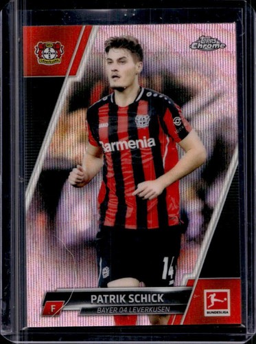 Patrik Schick 2021 Topps Chrome Bundesliga Pink Wave Refractor /75