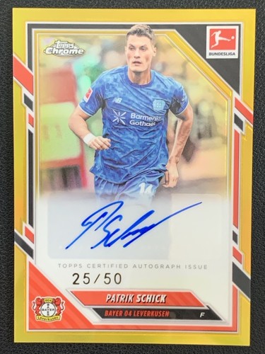 Patrik Schick 2025 Topps Chrome Gold Refractor /50