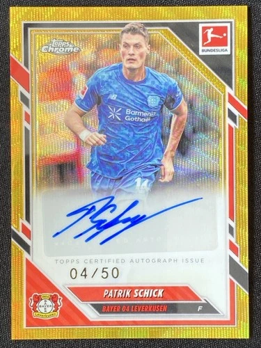 Patrik Schick 2026 Topps Chrome Gold Wave /50
