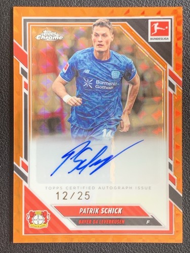 Patrik Schick 2026 Topps Chrome Orange Geometric /25