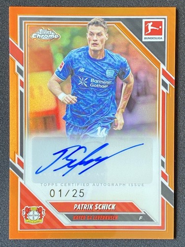 Patrik Schick 2025 Topps Chrome Orange Refractor /25