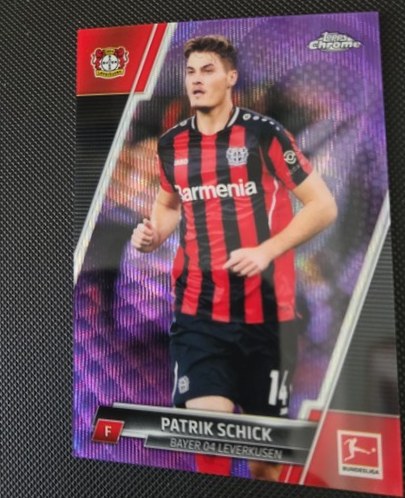 Patrik Schick 2021 Topps Chrome Purple Wave Refractor /299