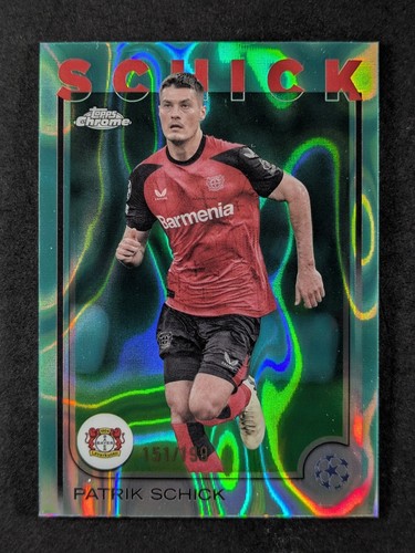 Patrik Schick 2024 Topps Chrome UEFA Aqua Lava Refractor 151/199