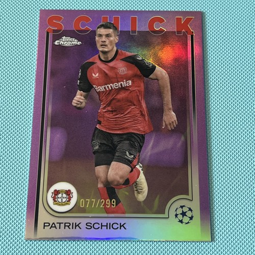 Patrik Schick 2024 Topps Chrome UEFA Club Violet Refractor /299