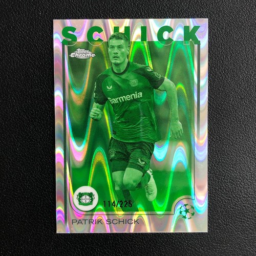 Patrik Schick 2024 Topps Chrome UEFA Night Vision Raywave /225
