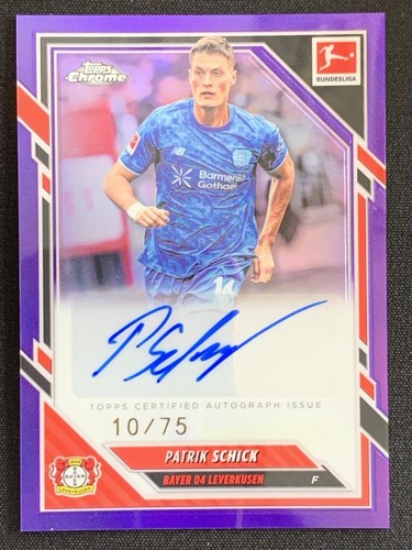 Patrik Schick 2025 Topps Chrome Viola Rifrattore /75