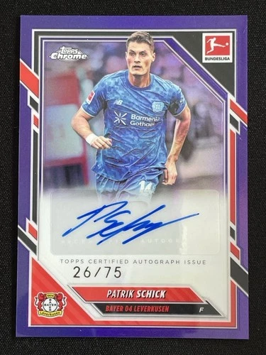 Patrik Schick 2025 Topps Cromo Bundesliga Purple Refractor /75