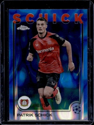 Patrik Schick 2024 Topps Cromo UEFA Azul Lava Refractor /150