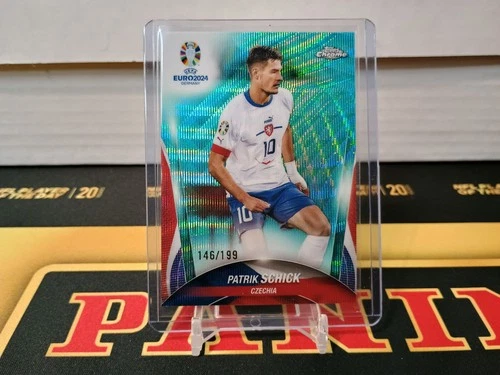 Patrik Schick 2024 Topps Cromo UEFA Euro Aqua Wave /199