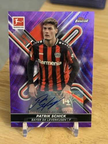 Patrik Schick 2021 Topps Finest Purple Wave Refractor /80