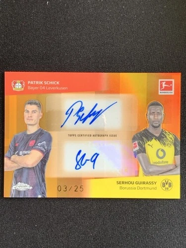 Patrik Schick, Serhou Guirassy 2025 Topps Chrome /25