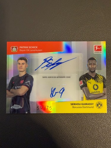 Patrik Schick / Serhou Guirassy 2025 Topps Chrome Bundesliga /75