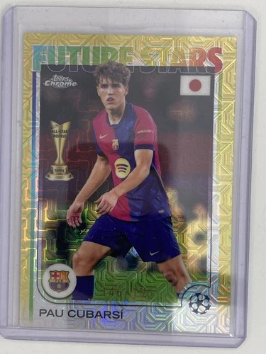 Pau Cubarsí 2025 Topps Chrome Japan Edition Yellow Mojo /150