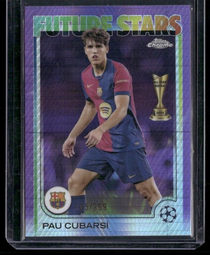 Pau Cubarsí 2024 Topps Chrome Violet Prism Refractor /299