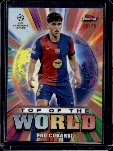 Pau Cubarsí 2024 Topps Finest Gold Refractor /75