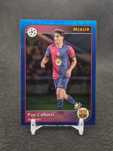 Pau Cubarsi 2024 Topps Chrome Merlin Blue Refractor /150