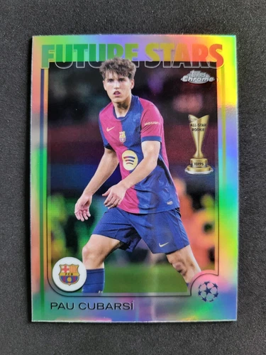 Pau Cubarsi 2024 Topps Chrome UEFA Refractor