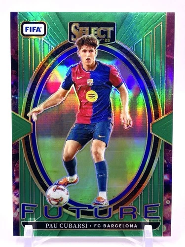 Pau Cubarsi 2024 Panini Select FIFA Verde Prizm /5
