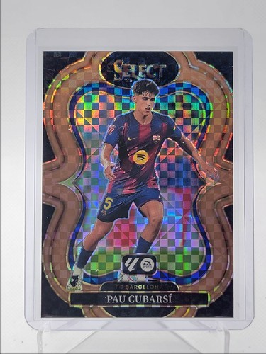 Pau Cubarsi 2025 Panini Select La Liga Bronze Checker Prizm /99