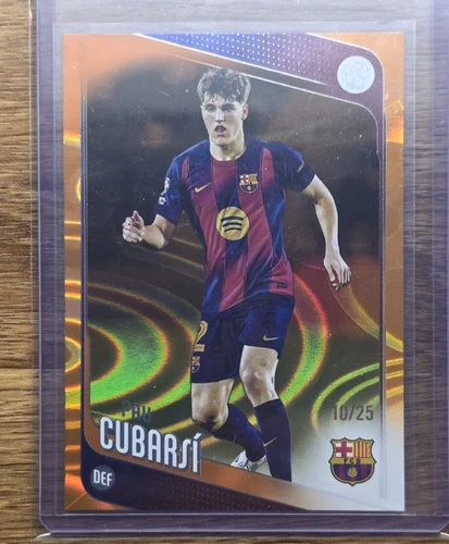 Pau Cubarsi 2026 Topps UCC Flagship Orange Raindrops /25