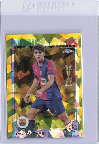 Pau Cubarsi 2024 Topps UCC Sapphire Gold /75