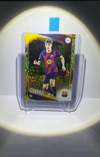 Pau Cubarsi 2025 Topps UEFA Club Competitions Yellow /299