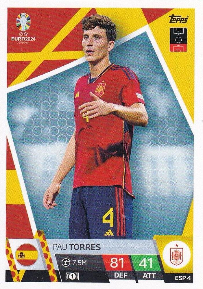 Pau Torres 2024 Topps Match Attax UEFA EURO