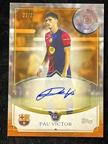 Pau Victor 2024 Topps Barcelona 125 Anniversary Orange /25